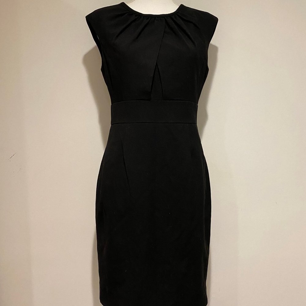 Calvin Klein Fitted Sleeveless Midi Dress in Black